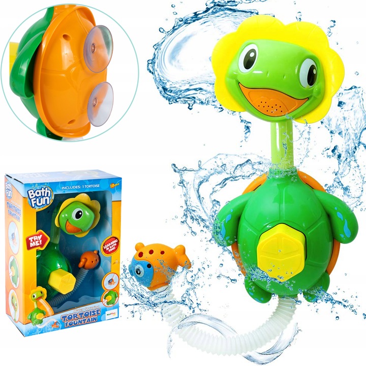 PRYSZNIC FONTANNA ŻÓŁW ŻÓŁWIK DO KĄPIELI DO WANNY DO WODY DLA DZIECI