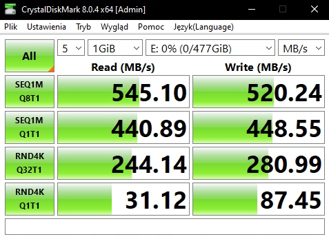 Dysk SSD 512GB SATA III 2,5" 3D NAND 560MB/s