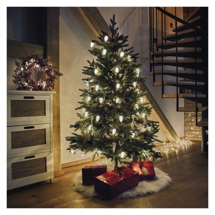 Lampki choinkowe LED szyszki 50 LED 9,8 m ciepła biel 8 programów IP44 EMOS