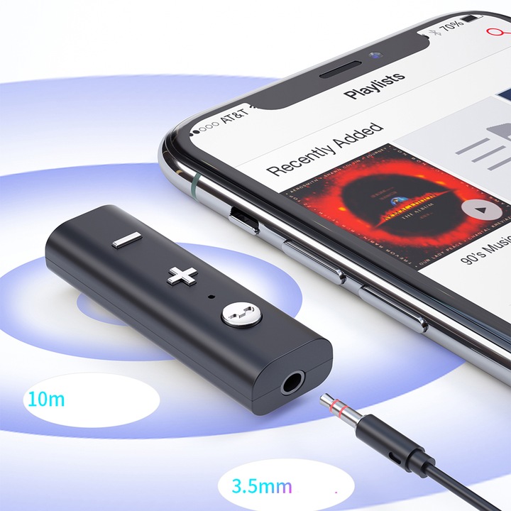 Adapter Audio Bluetooth AUX Odbiornik minijack bezprzewodowe słuchawki BT