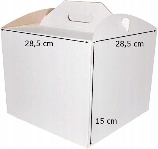 OPAKOWANIE KARTON PUDEŁKO NA TORT 28,5x28,5x15cm