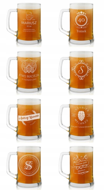 Kufel do Piwa z Grawerem Prezent na Urodziny dla Faceta Taty Dziadka 500 ml