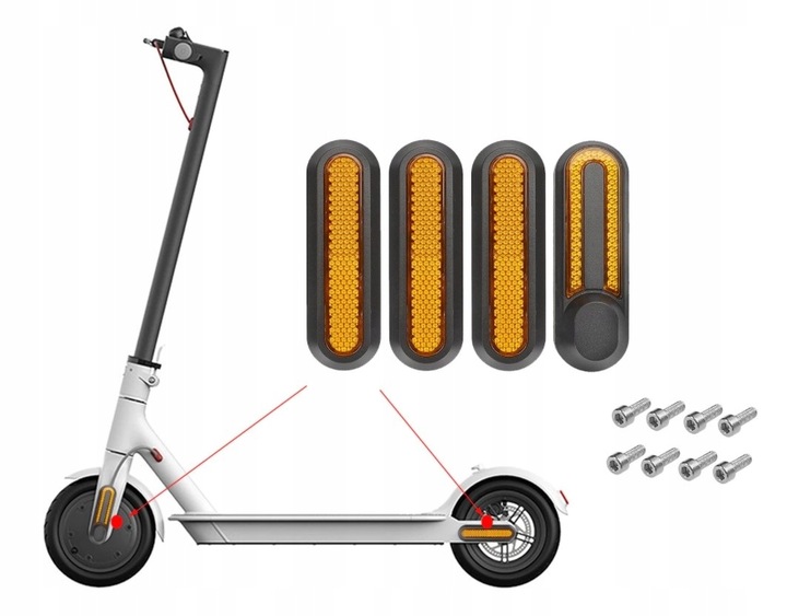 Osłony koła z odblaskami Xiaomi M365/Pro / 1S/Pro2