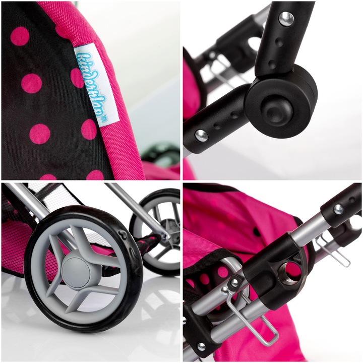 WÓZEK DLA LALEK GŁĘBOKI SPACERÓWKA GONDOLA KINDERPLAY + ŁÓŻECZKO DLA LALKI