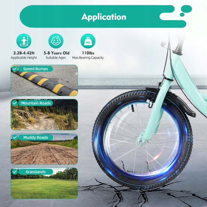 16inch ROWER DZIECIĘCY Zielony