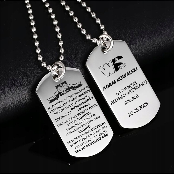 PODWÓJNY NIEŚMIERTELNIK grawer PRZYSIĘGI WOJSKOWEJ PREZENT dla ŻOŁNIERZA