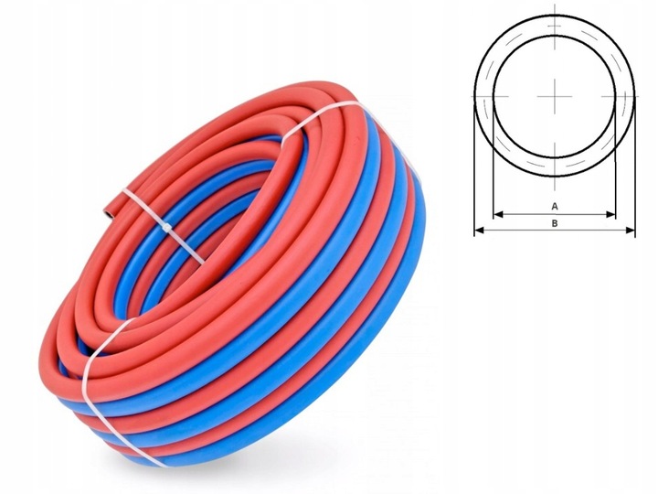 WĄŻ SPAWALNICZY TWIN DUET TLEN / ACETYLEN 6,3 x 9mm / 20m