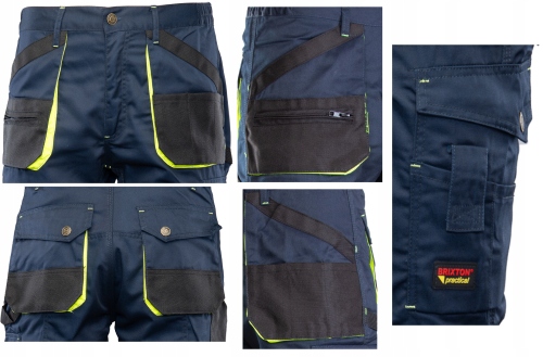SPODNIE robocze do pasa ODPINANE NOGAWKI 54 Męskie