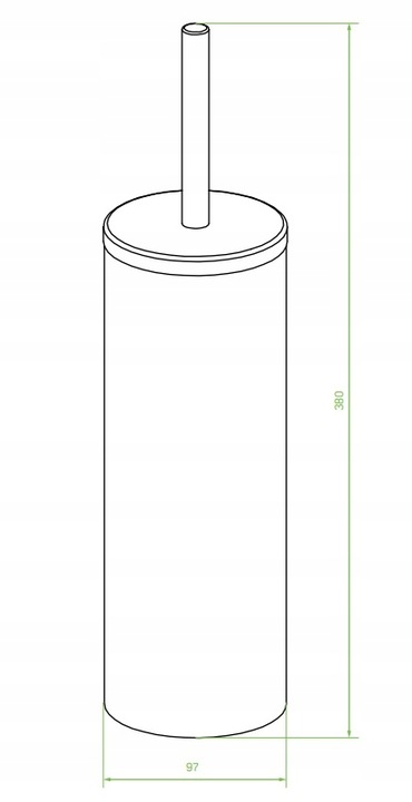 SZCZOTKA DO WC ubikacji Laveo Miri stojąca złota