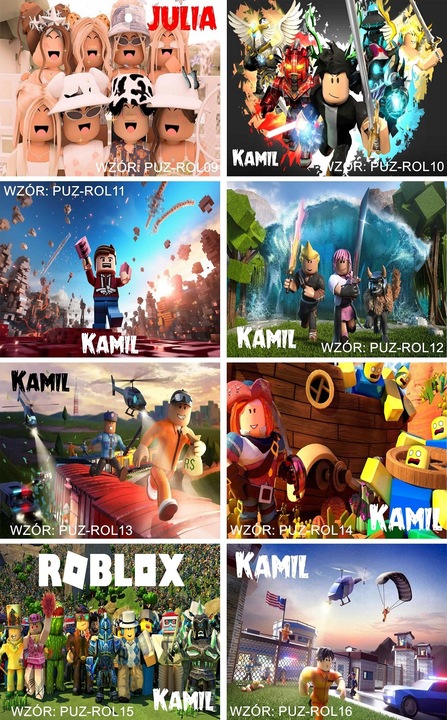 Puzzle ROBLOX A3 252el z Własnym Nadrukiem Dowolne IMIĘ Pudełko