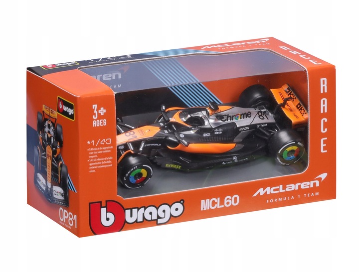 BOLID F1 McLaren MCL60 2023 Oscar Piastri BOLID F1 1:43 BBURAGO 18-38087