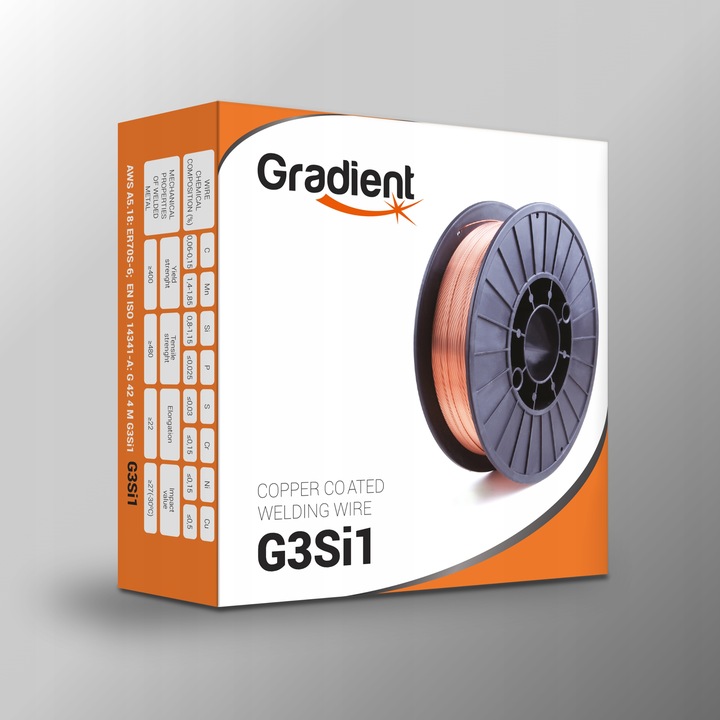 Drut spawalniczy GRADIENT G3Si1 SG2 Ø0,8 mm (5 kg)