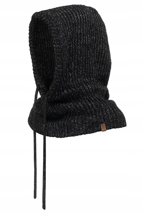 Vivisence 70102 BALACLAVA czarny ciepły z szalikiem KAPTUR KOMINIARKA