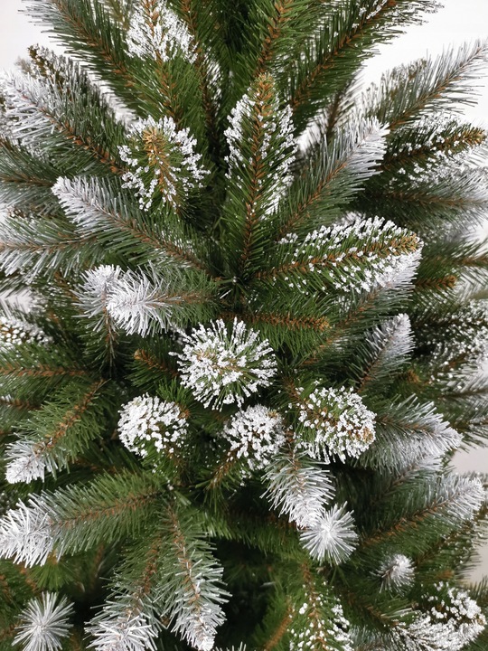 CHOINKA SZTUCZNA 180 CM NA PNIU PIĘKNA SOSNA DIAMENTOWA GĘSTA OŚNIEŻONA