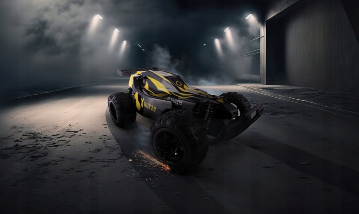 Samochód ZDALNIE STEROWANY Auto RC 20km/h DWA AKUMULATORY NAPĘD NA TYŁ