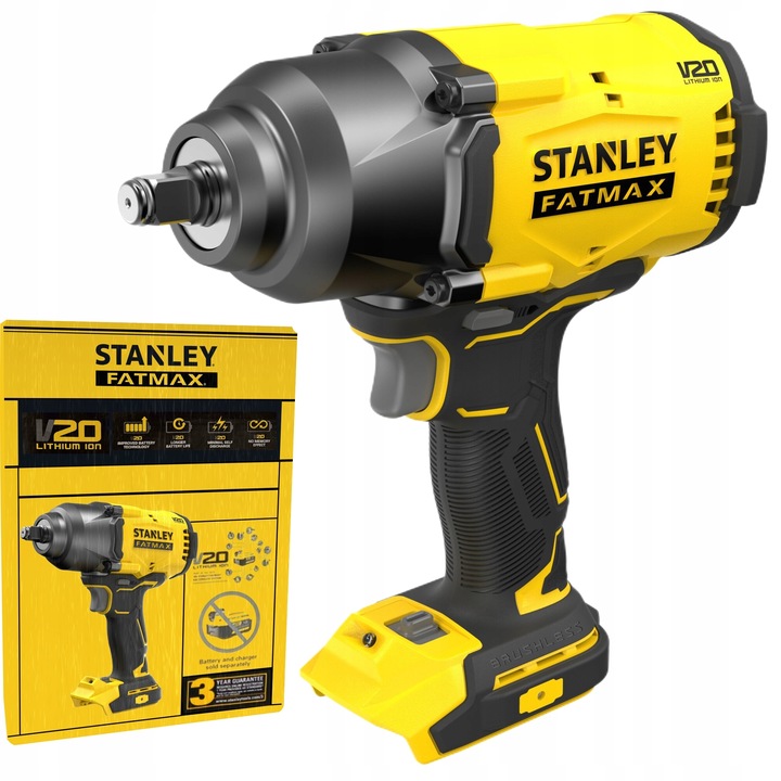 STANLEY BEZSZCZOTKOWY KLUCZ UDAROWY 1/2” 949Nm 18V FATMAX V20 SFMCF940B AKU