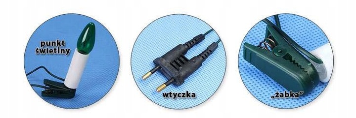 Lampki choinkowe tradycyjne Światełka na choinkę Retro PRL Żabki Świeczki 5