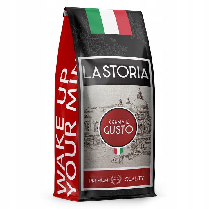 KAWA ZIARNISTA LA STORIA CREMA E GUSTO 1kg ŚWIEŻO PALONA - BLUE ORCA COFFEE