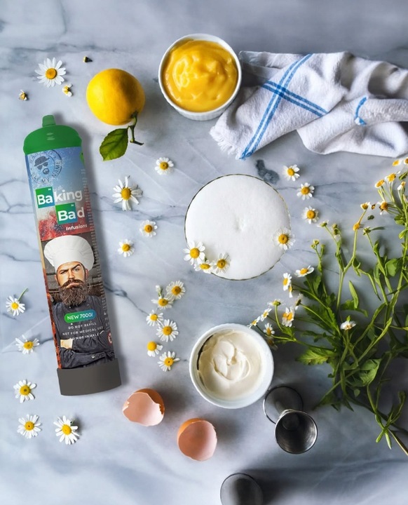 N2O Nitro BAKING BAD 700g Podtlenek azotu cracker GAZ balony cream charger