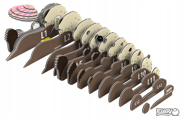 Wydra Eugy. Eko Układanka Puzzle 3D.