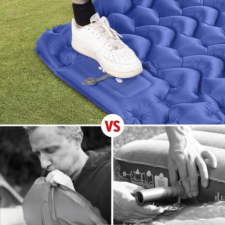 MATA SAMOPOMPUJĄCA MATERAC KARIMATA TURYSTYCZNA Z PODUSZKĄ NAMIOT KEMPINGU