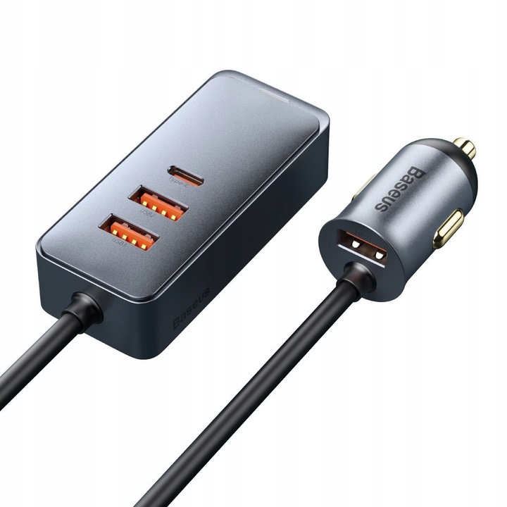 ŁADOWARKA SAMOCHODOWA BASEUS 3xUSB + USB-C 120W