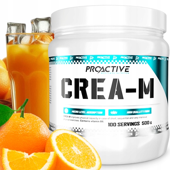KREATYNA monohydrat SMAKOWA w proszku mono POMARAŃCZOWA ProActive 500g