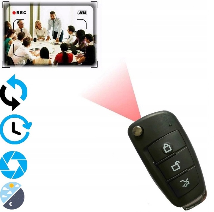 MINI KAMERA SZPIEGOWSKA UKRYTA FULL HD KLUCZYK DETEKCJA
