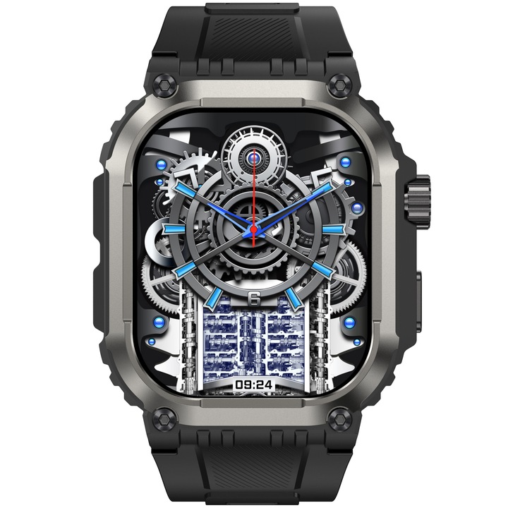 SMARTWATCH MĘSKI ZEGAREK FUNKCJA GPS ROZMOWY POLSKIE MENU TĘTNO 410mAh