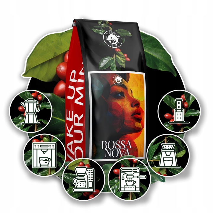 Kawa ziarnista 1kg x2 -Bossa Nova+De Boa 100% Arabica ŚWIEŻO PALONA +GRATIS