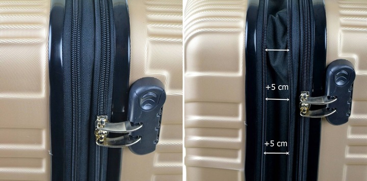 ŚREDNIA WALIZKA SUNBAG - MODEL APUS 8082 Z POSZERZENIEM pojemność 80 LITRÓW