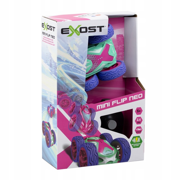 Exost MINI FLIP NEO obraca się o 360 stopni AUTO sterowane DWUSTRONNE pilot