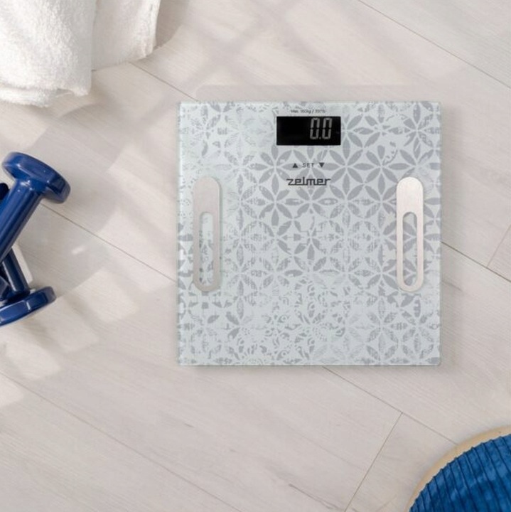 Waga łazienkowa elektroniczna Zelmer ZBS1012 Wyświetlacz LCD max. 180kg BMI