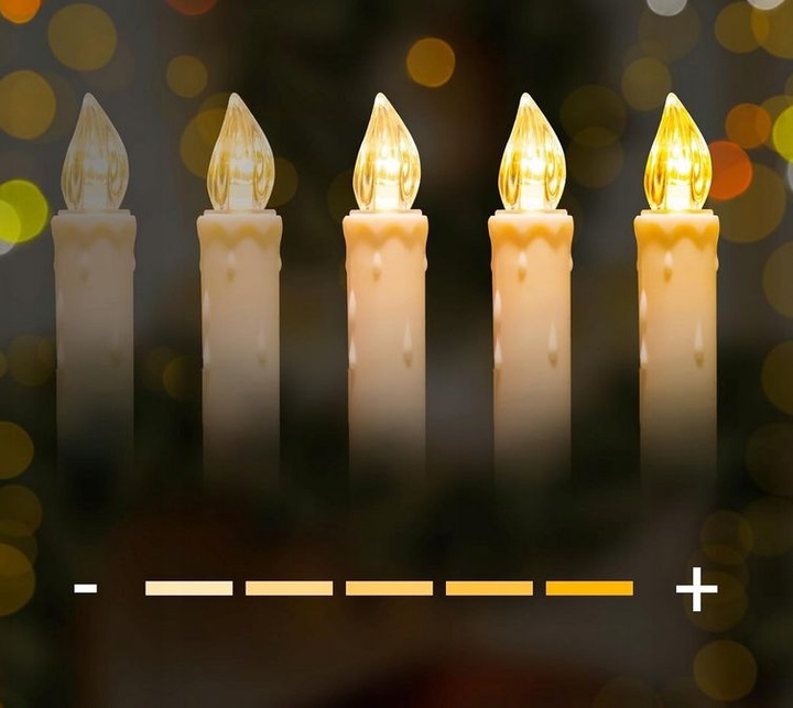 RETRO LAMPKI OŚWIETLENIE CHOINKOWE LED ŚWIECE 40szt. PILOT ŚWIECZKI