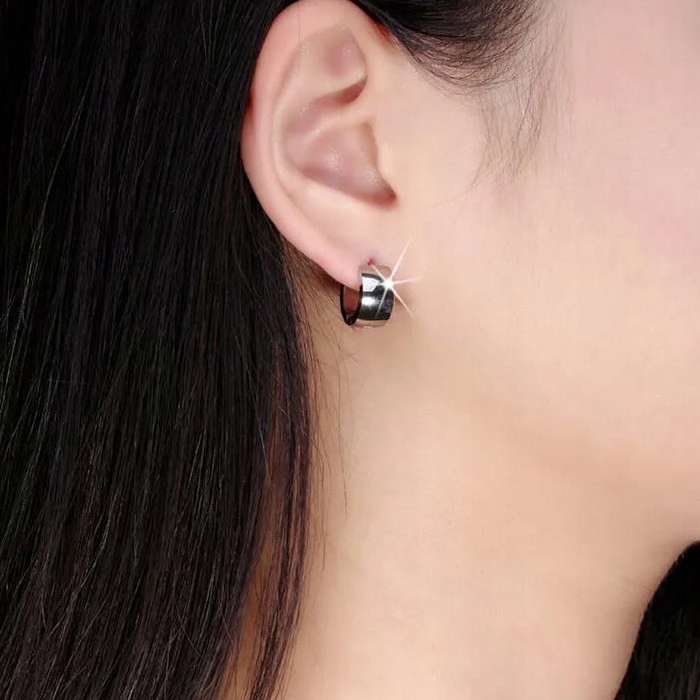 Złote Kolczyki Koła Stal Chirurgiczna + Pudełko