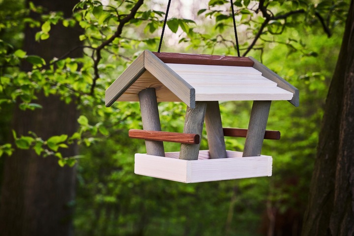 Duży KARMNIK dla ptaków drewniany