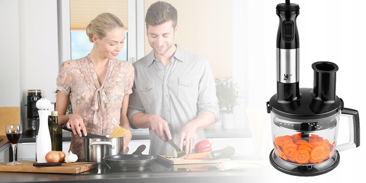 BLENDER RĘCZNY MIKSER TURBO ROBOT MALAKSER WIELOFUNKCYJNY 10w1 2 TARCZE