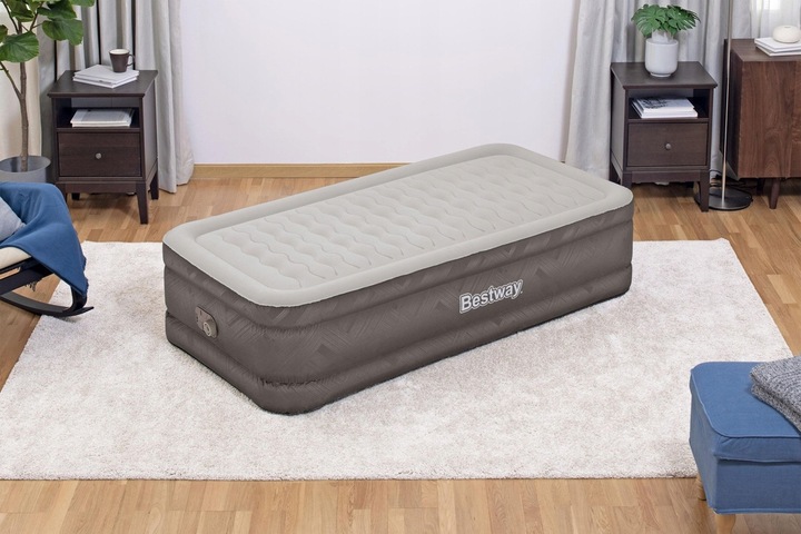 Materac Dmuchany Jednoosobowy Łóżko do Spania z Pompką 230V Bestway 69048