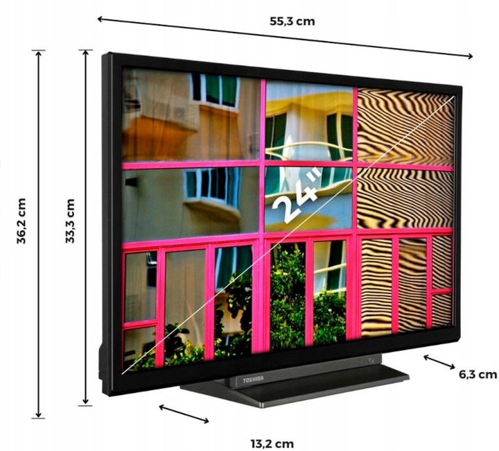Telewizor SMART TV 24" TOSHIBA 24WL3C63DA DVB-T2/S2 Bluetooth WiFi