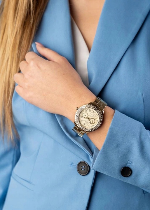 Zegarek damski Paul Lorens NAOMI ZŁOTY elegancki CYRKONIE data box +GRAWER