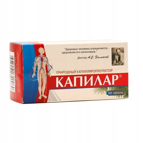 Kapilar 100 tab x 0,25 gr serce, krążenie