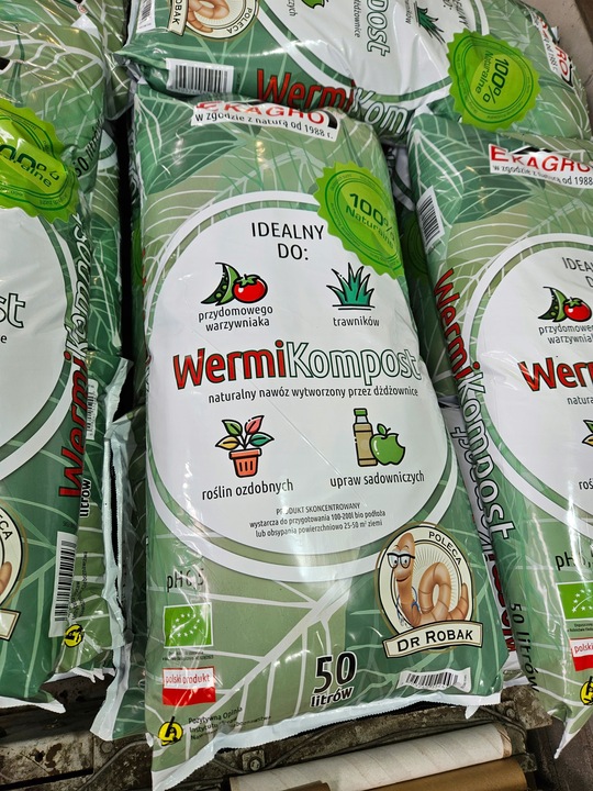 NAWÓZ ORGANICZNY SYPKI 100% WERMIKOMPOST 50 l