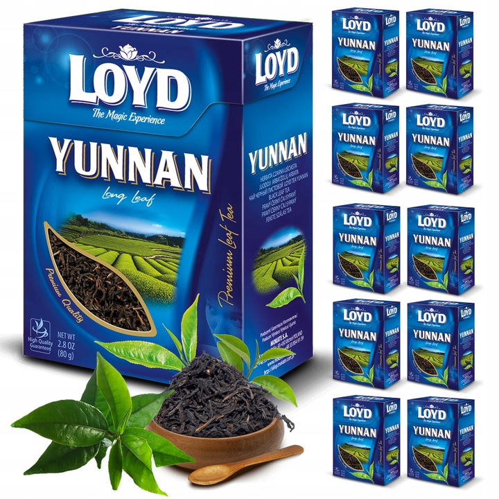 Chińska Herbata Czarna Liściasta Yunnan Long Leaf Bogaty Smak 80g LOYD
