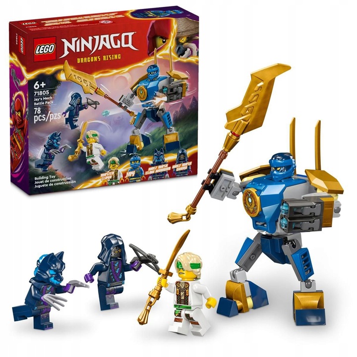 LEGO Ninjago Pakiet bojowy robota Jaya 71805 + Bitwa Kaia i Raptona 30650