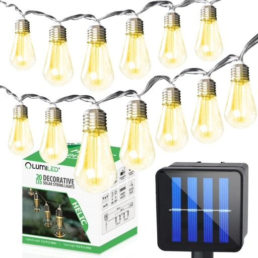 Girlanda SOLARNA OGRODOWA 20x LED ŻARÓWKI XXL