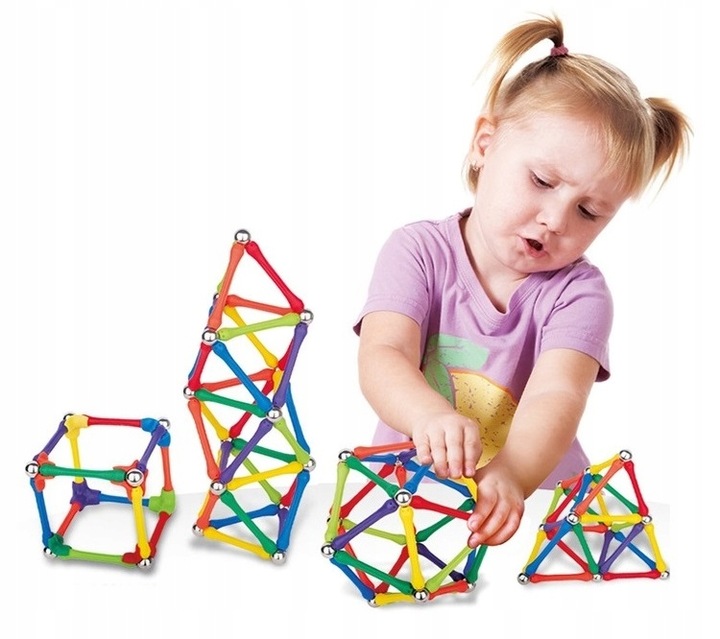 KLOCKI MAGNETYCZNE KONSTRUKCYJNE EDUKACYJNE KULKI ZESTAW 250 SZT DLA DZIECI