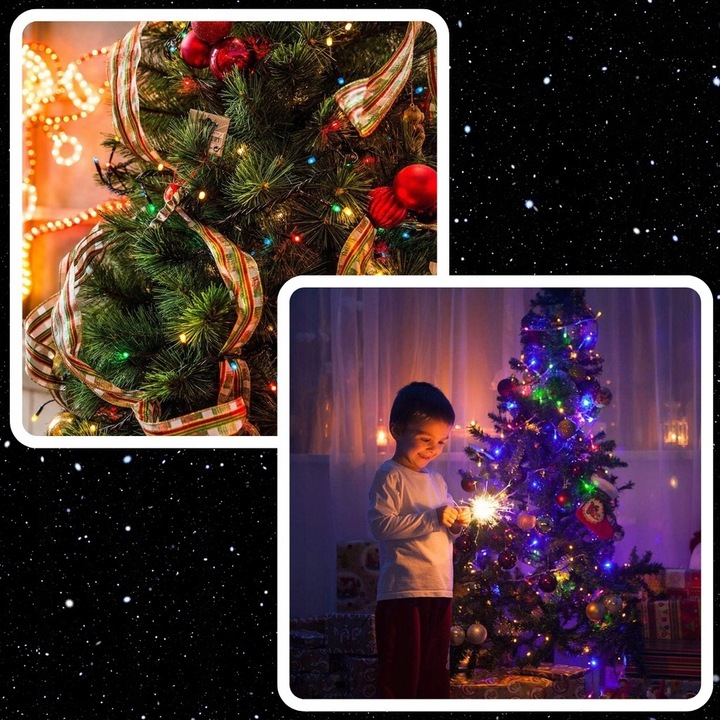 LAMPKI CHOINKOWE 500LED ŚWIĄTECZNE ŚWIATEŁKA ZEWNĘTRZNE WEWNĘTRZNE RGB 35M