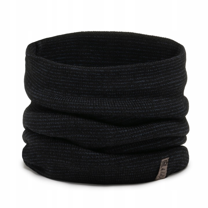 MODNY Męski gładki komplet Czapka z kominem zestaw na zimę i jesień wz9 M2