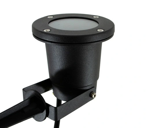 Reflektor ogrodowy wbijany szpikulec z przewodem 1m + żarówka LED GU10 5W