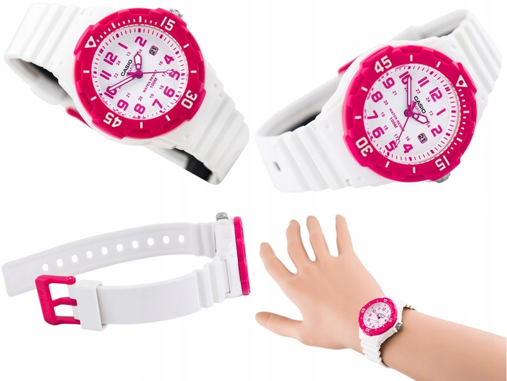 Zegarek CASIO dla dziewczynki PREZENT DZIECIĘCY +BOX +TOREBKA +GRAWER